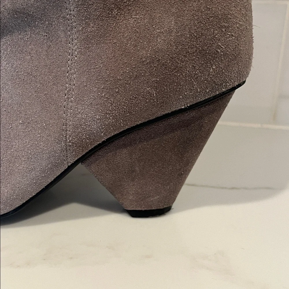 Jeffrey Campbell Senita Tall Suede Taupe Boots Anthropologie 6.5